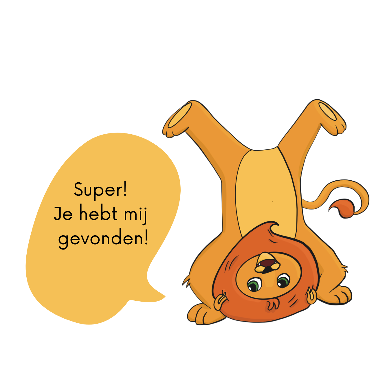 Leeuwtje zegt: Super! Je hebt mij gevonden!