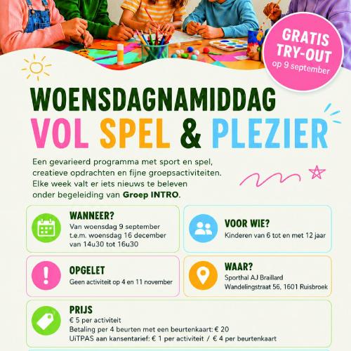 Woensdagnamiddag vol spel & plezier © Gemeente Sint-Pieter-Leeuw