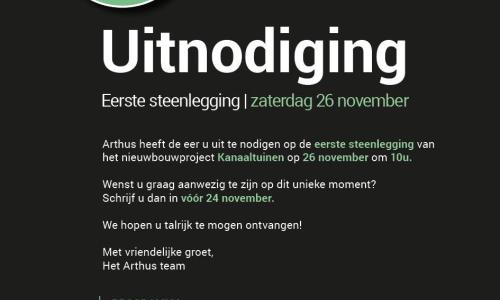 Project Kanaaltuinen - eerste steenlegging 26 november