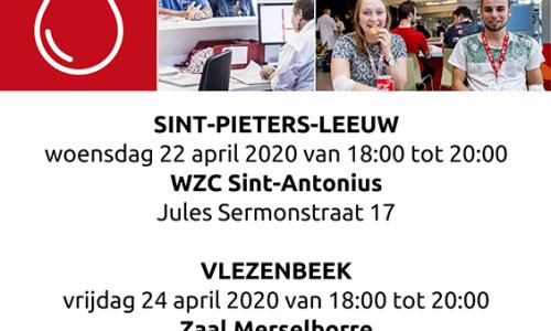 Bloedcollecte Rode Kruis Vlaanderen op 24 april