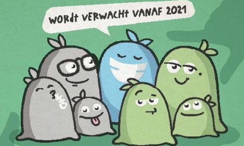 Drie nieuwe afvalzakken vanaf 2021