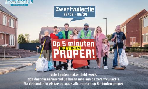 Zwerfvuilactie "op 5 minuten proper" afgelast