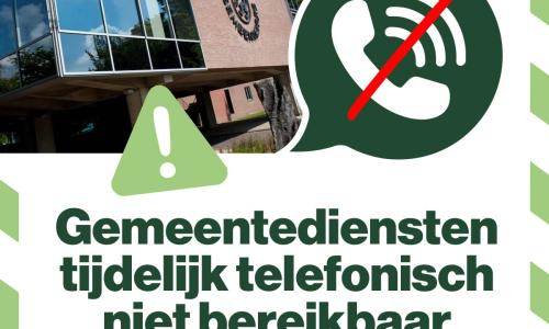 Gemeentediensten telefonisch onbereikbaar op dinsdag