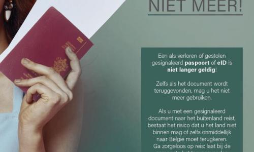 Gebruik geen geannuleerde identiteitsdocumenten!