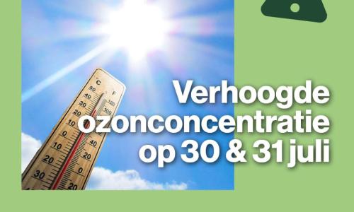 Verhoogde ozonconcentratie op 30 & 31 juli