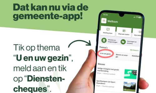 Dienstencheques bestellen? Dat kan nu via de gemeente-app!