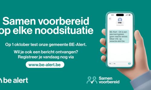 Test BE-Alert op 1 oktober 2026