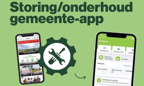 Storing/onderhoud gemeente-app