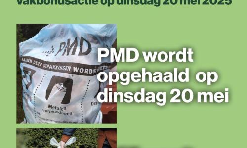 Wijziging afvalophaling door nationale vakbondsactie op 20/5