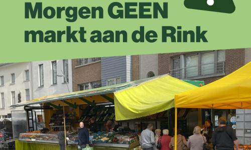 Morgen GEEN markt aan de Rink