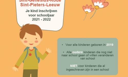 Herinnering aanmeldperiode schooljaar 2021-2022