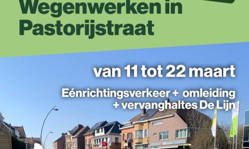 Tijdelijk gewijzigde verkeerssituatie in Pastorijstraat