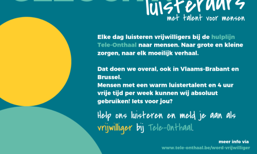 Word vrijwilliger bij Tele-Onthaal en bied een uitweg