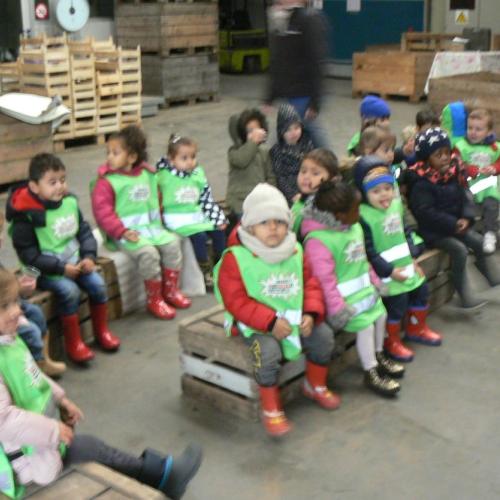 De kleuters van juf Anneke op bezoek in de boomgaard