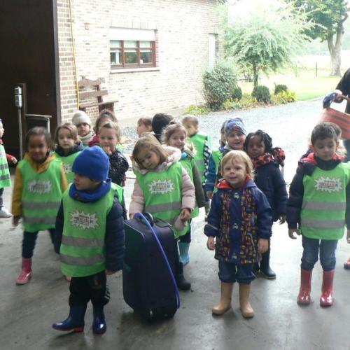 De kleuters van juf Anneke op bezoek in de boomgaard