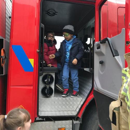 Bezoek aan de brandweer